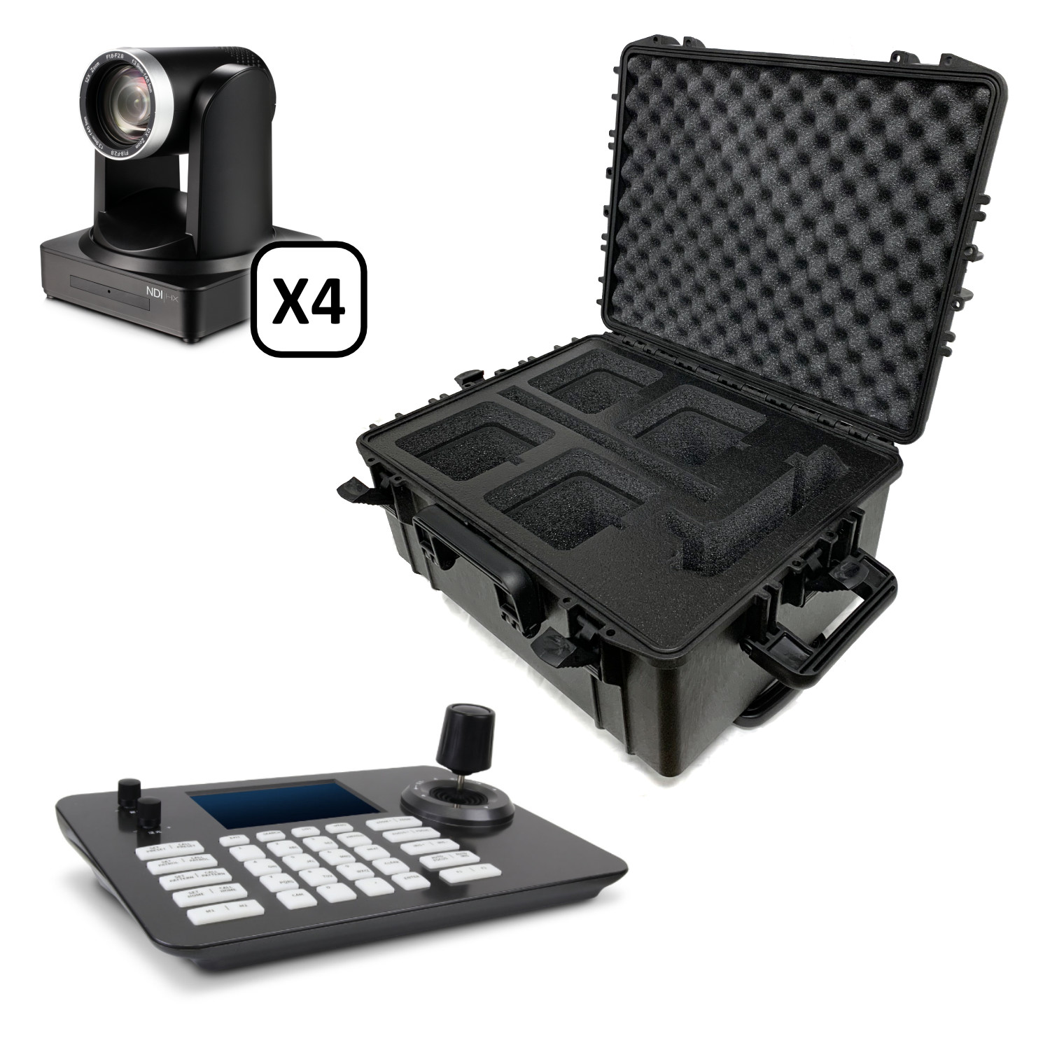 4 PTZ CS Case Bundle PTZCam 4 Camera PTZ Bundle with IP Controller and Travel Case (Discontinued) - Image 1