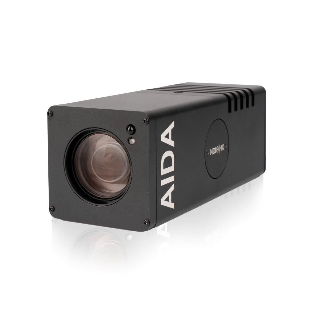 HD-NDI-X20 Front Left AIDA Imaging FHD NDI®|HX/IP/SRT/HDMI PoE 20X Zoom POV Camera - Image 1