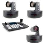 3 Camera Controller Bundle with Three (3) AIDA Imaging PTZ-NDI-X20 Cameras and PTZCam PTZ View Controller