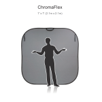 Reflecmedia ChromaFlex 7' x 7' Portable Chromatte ChromaKey Drape - Image 3