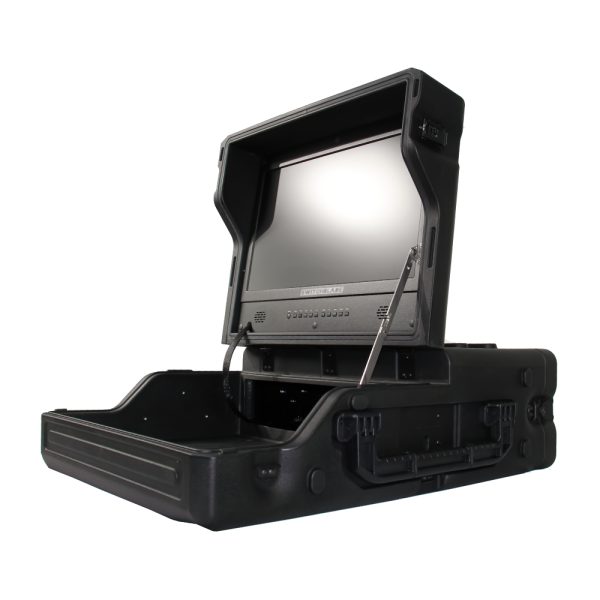 Switchblade GoRack 322 - Portable Broadcasting 3U Rack Case with 21.5-inch Monitor and Control Panel Workspace - Image 2