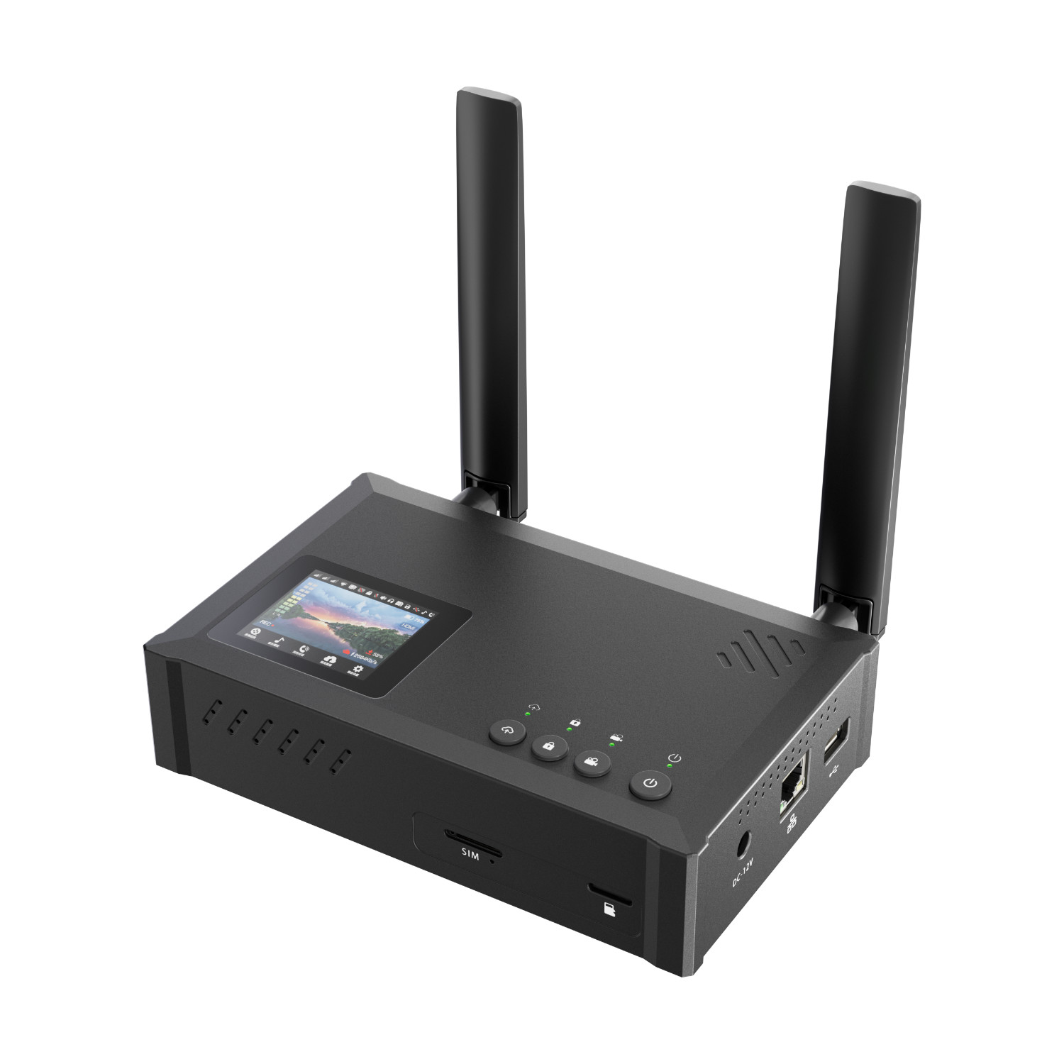 Q7S Front Right Angle Mine Media Q7S 4G streaming video encoder