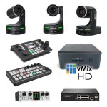 PTZCam CamKit3 Live Streaming System - 3-Camera PTZ Streaming Kit with vMix Switcher, Controllers, Network Switch, and Audio Interface (Discontinued)
