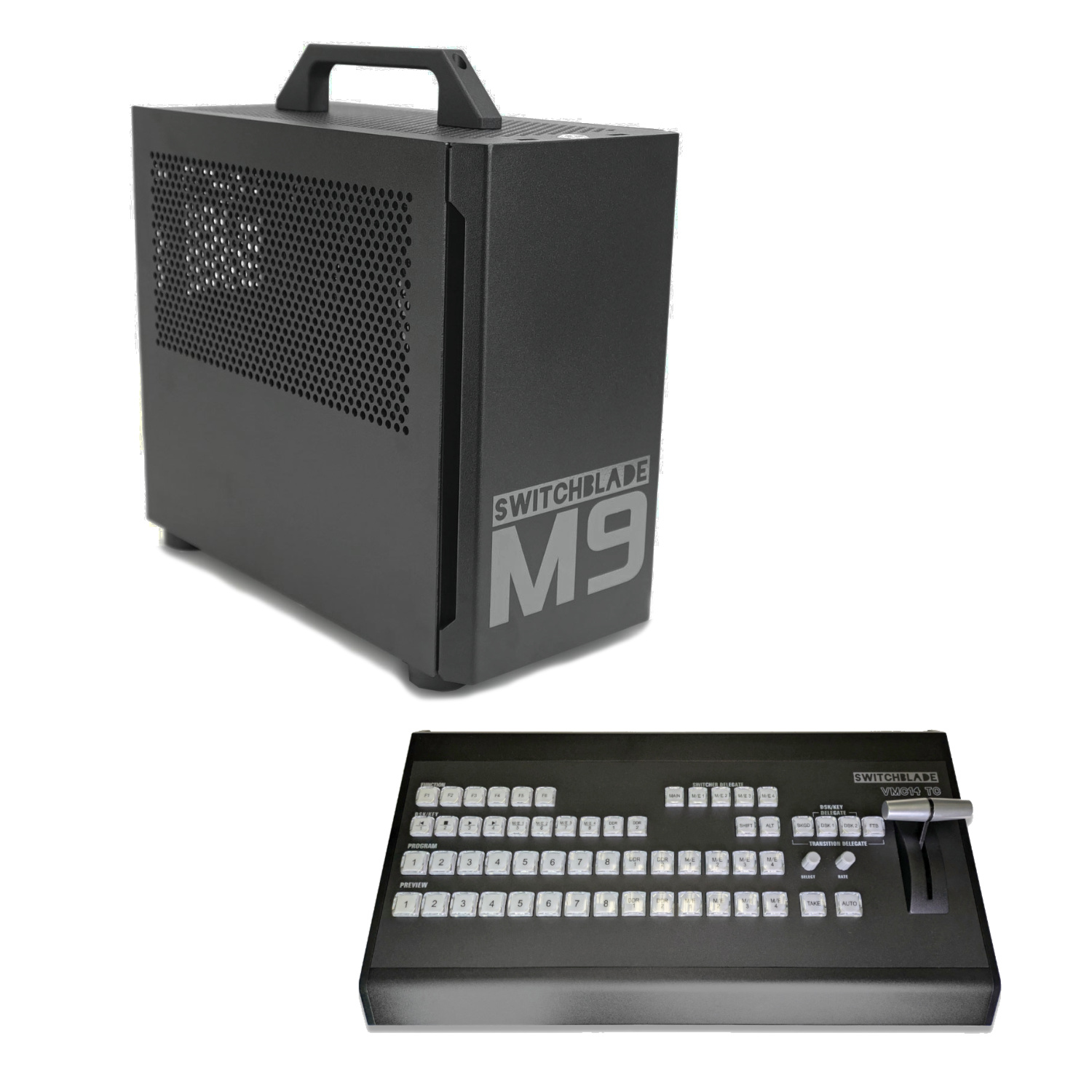 SWBS-M9-TCMINI-CS Switchblade M9 TC Mini with VMC14 TC - TriCaster Mini S Platform with Control Surface - Image 1