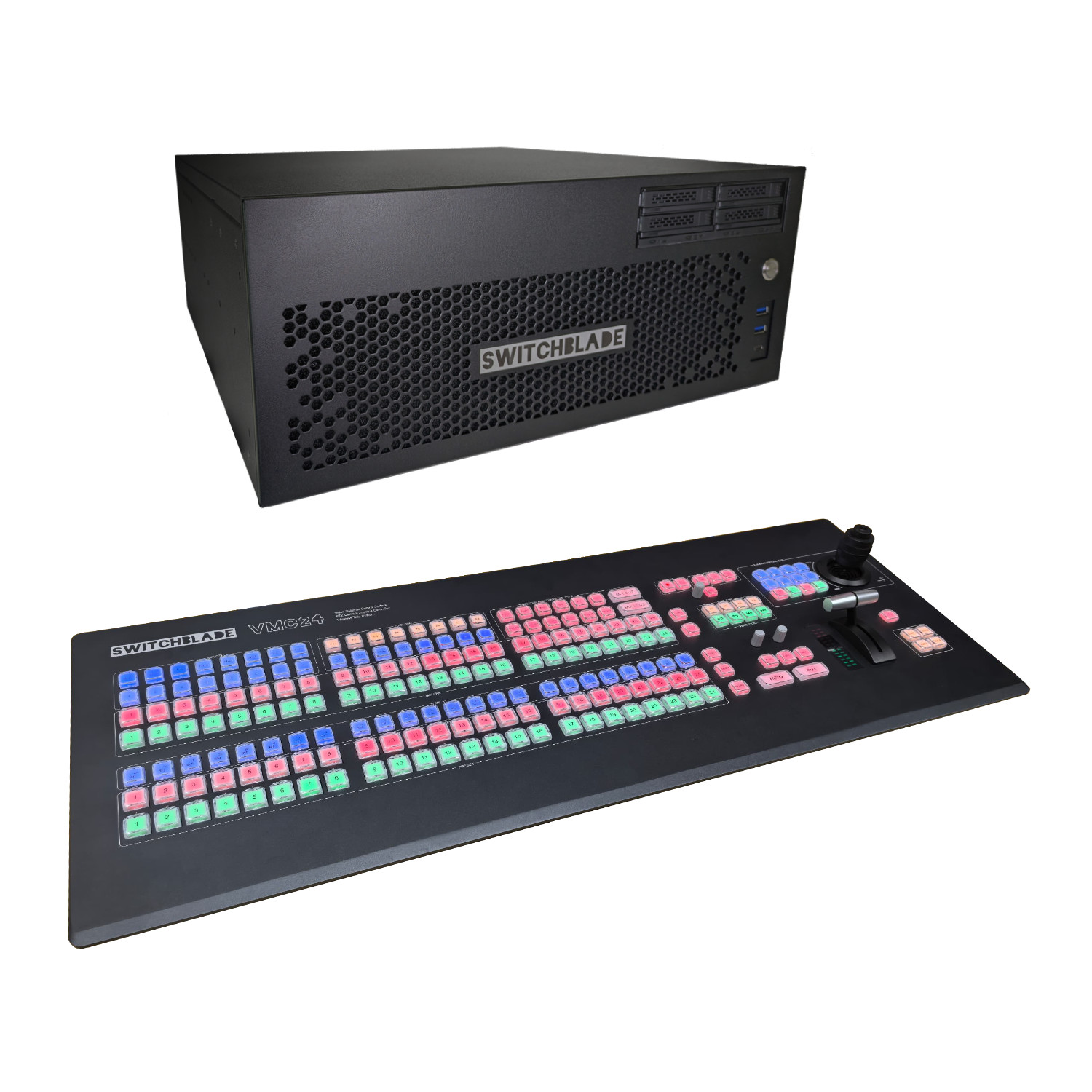 LPU4 Elite 24 VMC24 Bundle Switchblade LPU4 Elite 24 24-channel Production Switcher Bundle with VMC24 Control Panel - Image 1